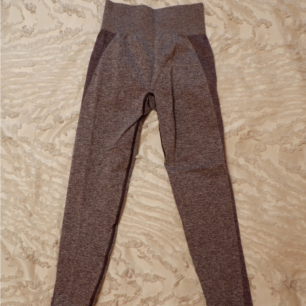 2 Pairs of Xtra Small Gymshark Leggings! Colors are Gray/Purple, and Blue